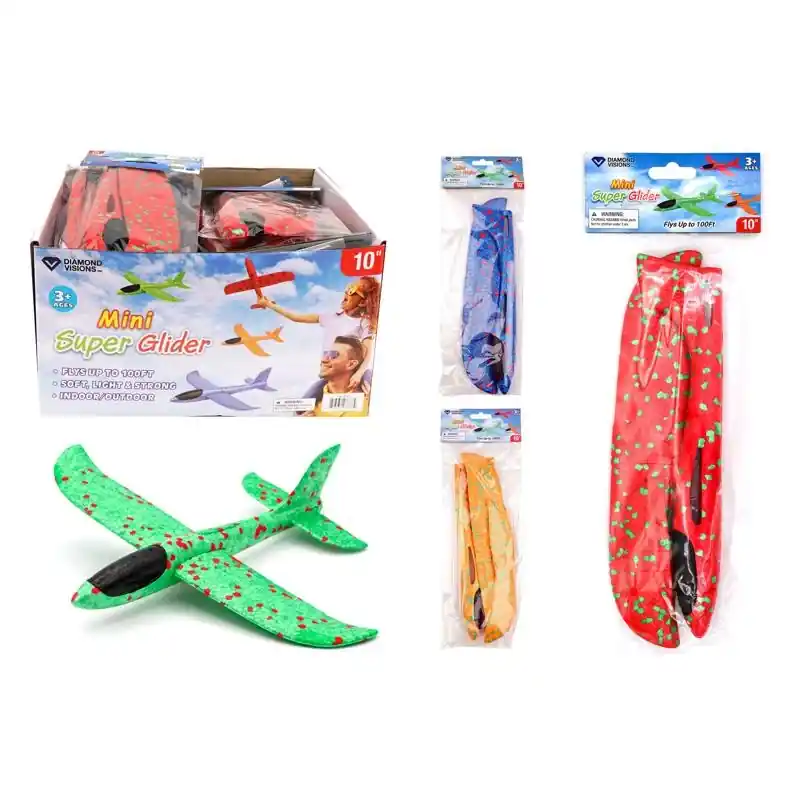 Mini Super Glider Airplane Assorted, 10 Inch Abs Plastic