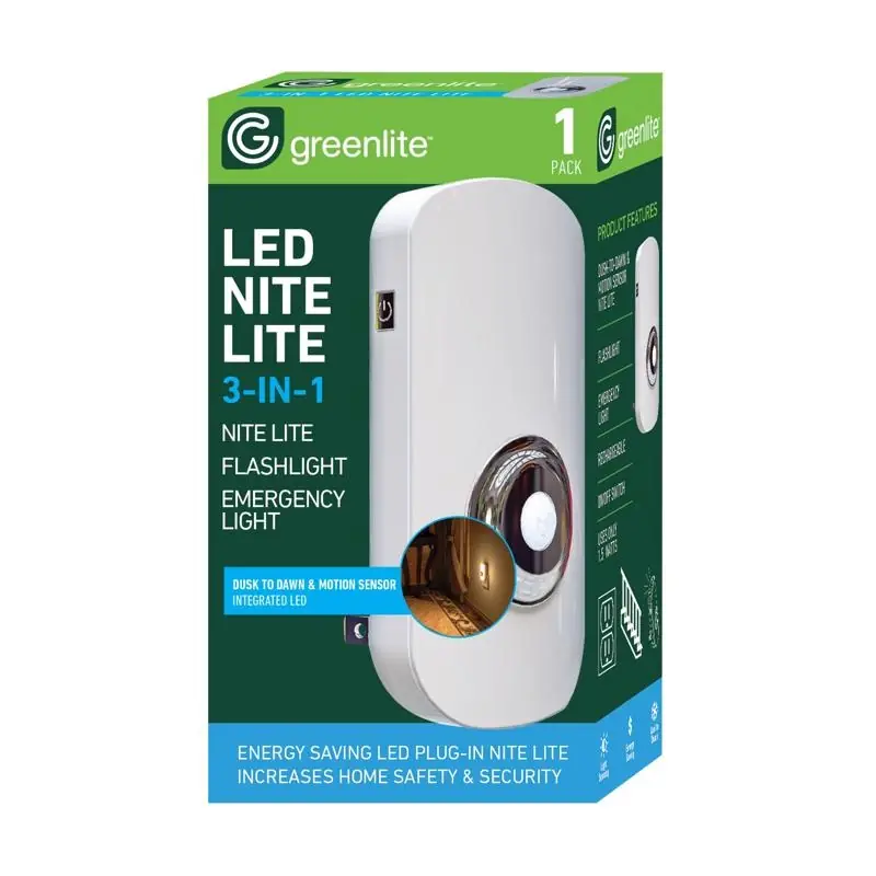 3-in-1 Led Night Light With Sensor, Automatic/manual Plug-in