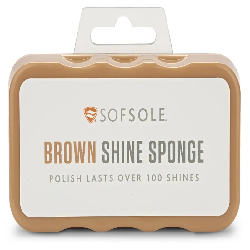 Brown Shine Sponge For Leather And Vinyl