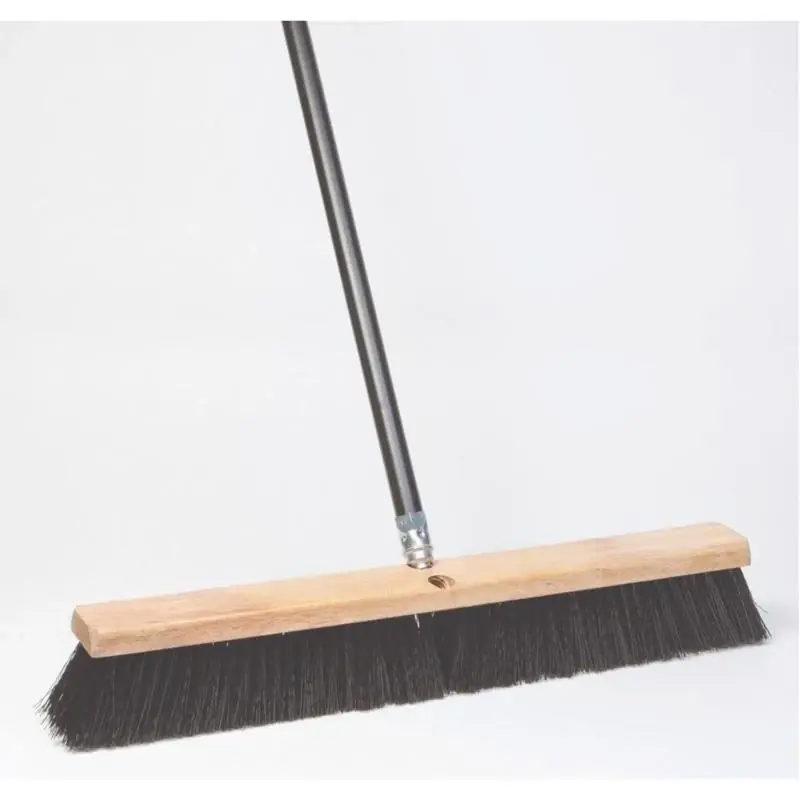24 Inch Wide Poly Broom With 60 Inch Metal Handle