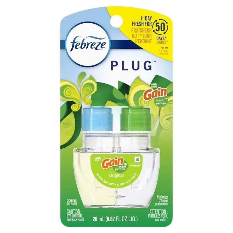 Dual Scent Plug In Refill, Gain Scent, .879 Oz.