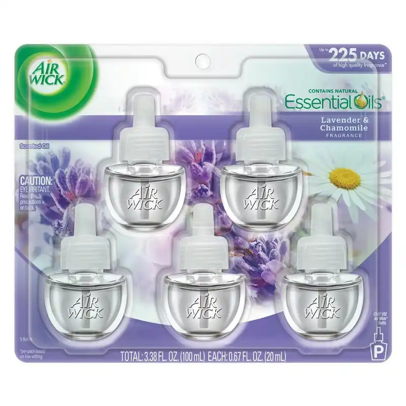 Lavender And Chamomile Scent Air Freshener Oil Refill 3.38 Oz Liquid 5 Pk