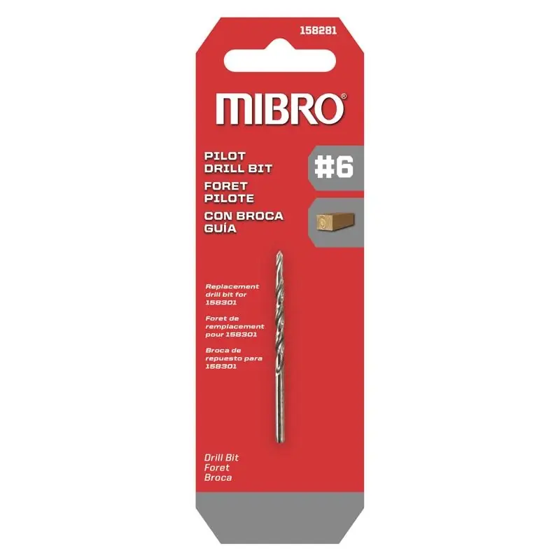 Mibro 6 X 2.5 In. L Steel Screw Pilot Pilot Drill Bit Straight Shank 1 Pk