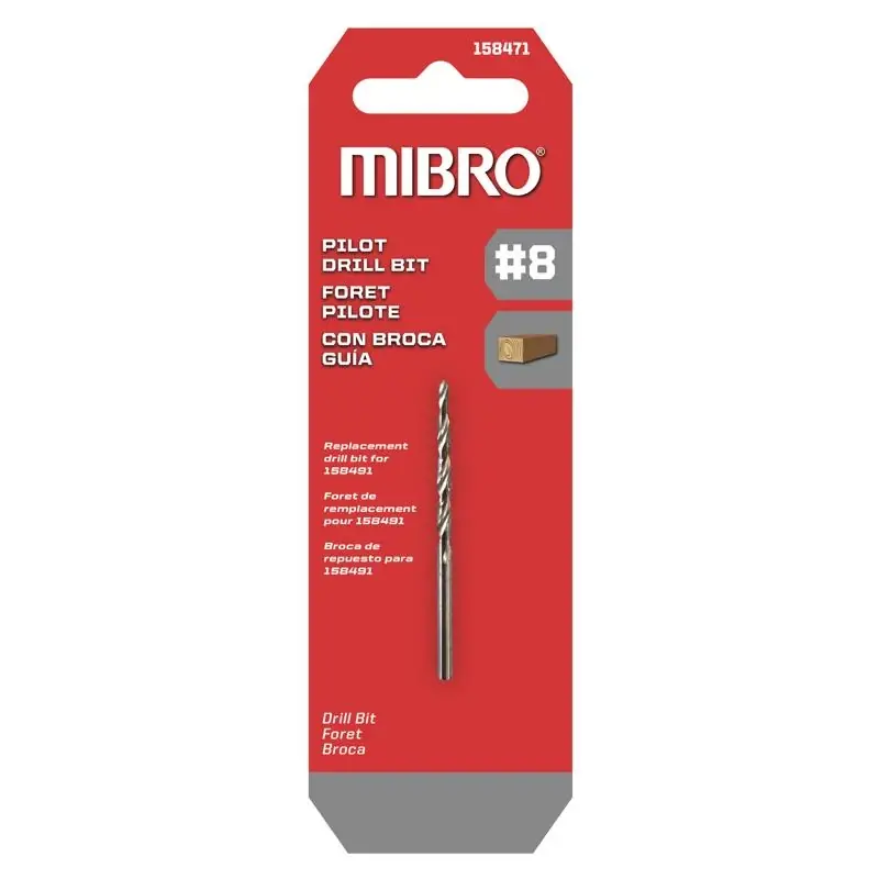 Mirbo 8 X 2.75 In. L Steel Screw Pilot Pilot Drill Bit Straight Shank 1 Pk