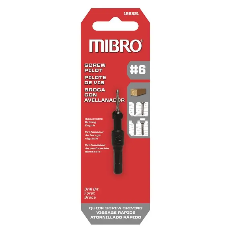 Mibro 6 X 2.5 In. L Steel Screw Pilot Pilot Drill Bit Straight Shank 1 Pk