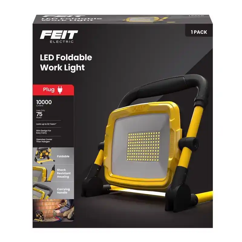 10000 Lumens Led Corded Stand Work Light With Grounded Receptacle