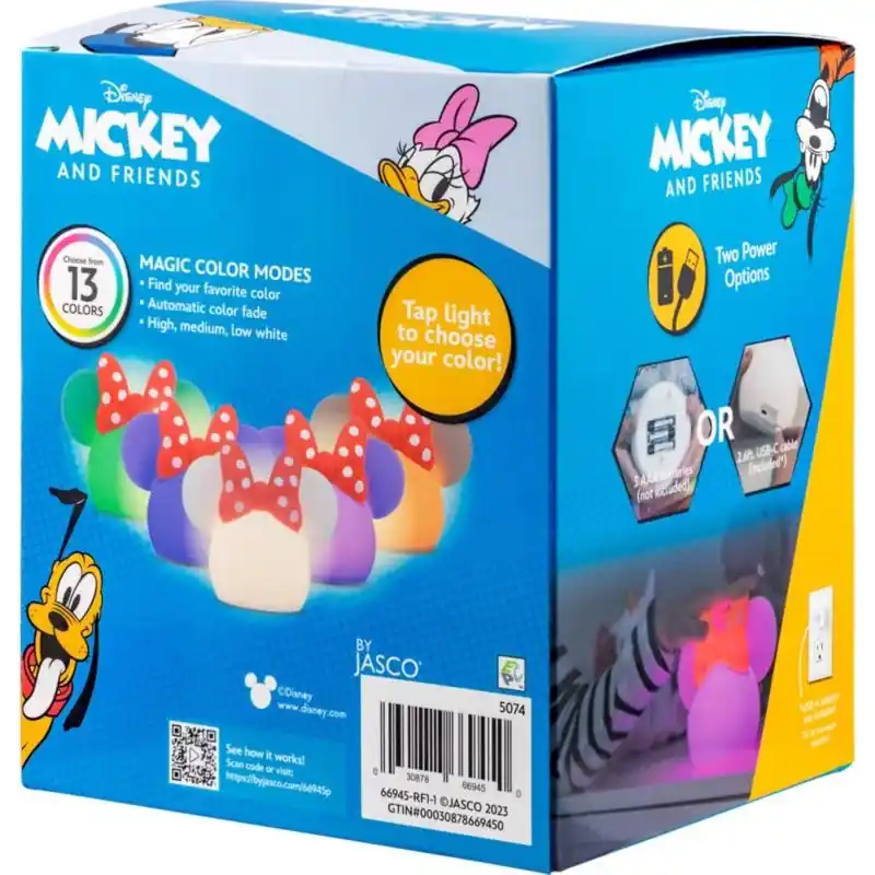 Minnie Mouse Led Night Light, Manual Battery Powered