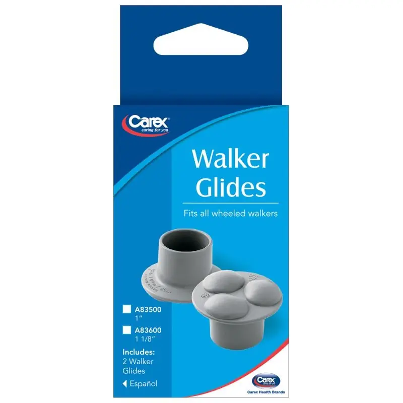 Gray Walker Glides Plastic 1.125 In. H X 2 In. L