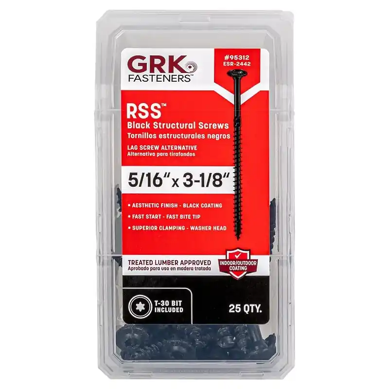 5/16 In. X 3-1/8 In. L Star Climatek W-cut Structural Wood Screws 25 Pk