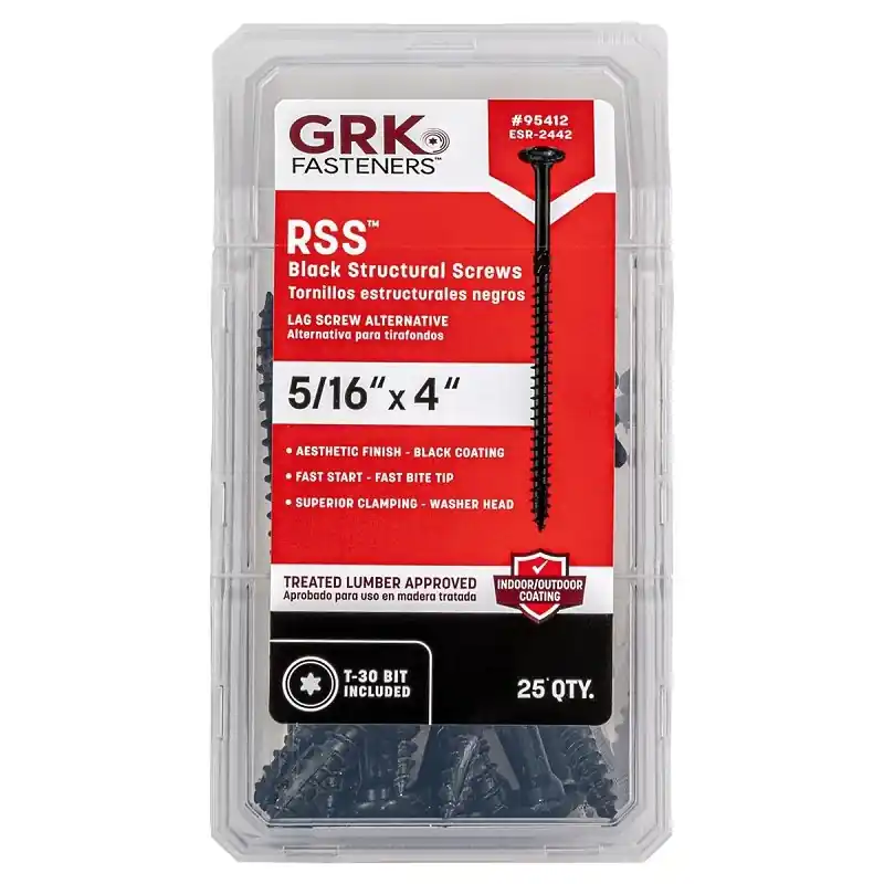 5/16 In. X 4 In. L Star Climatek W-cut Structural Wood Screws 25 Pk