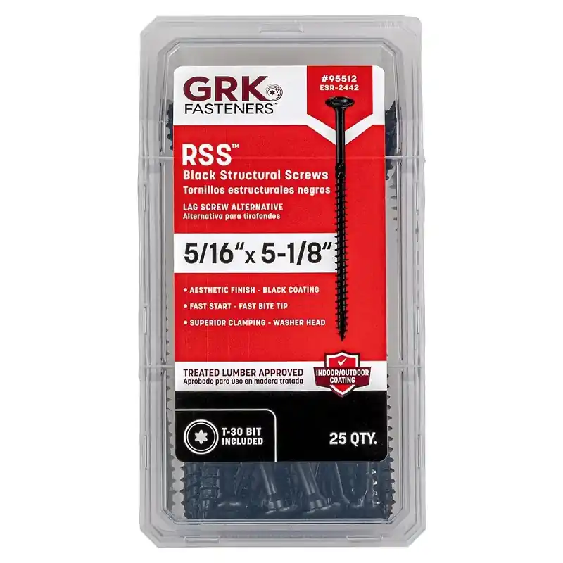 5/16 In. X 5-1/8 In. L Star Climatek W-cut Structural Wood Screws 25 Pk