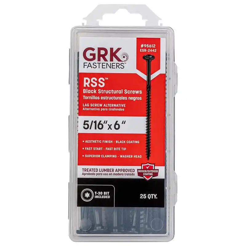 5/16 In. X 6 In. L Star Climatek W-cut Structural Wood Screws 25 Pk