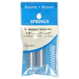 2.5 In. L X 5/8 In. D Extension Spring 2 Pk