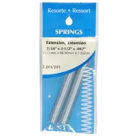 3.5 In. L X 7/16 In. D Extension Spring 2 Pk