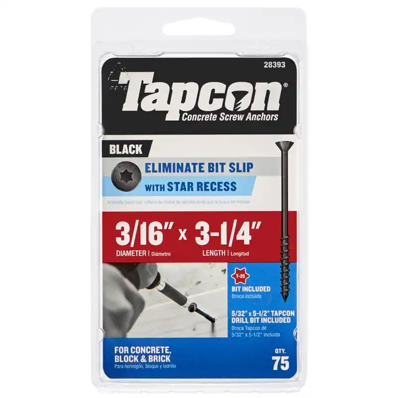 3/16 In. X 3-1/4 In. L Star Star Head High/low Concrete Screws
