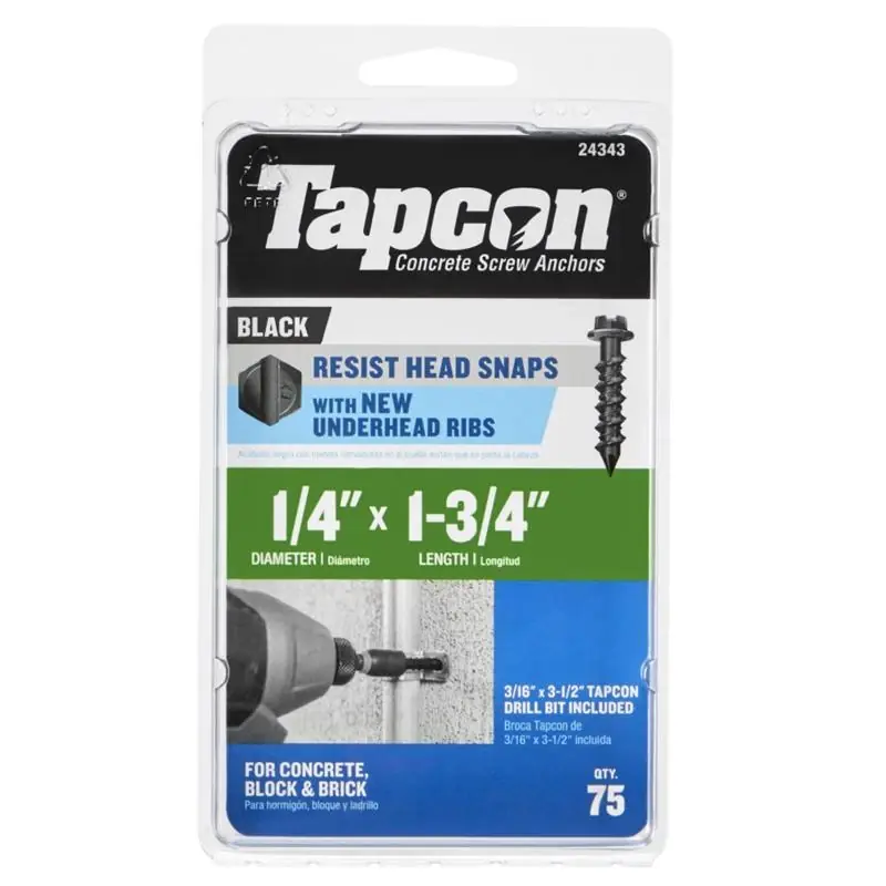 1/4 In. X 1-3/4 In. L Hex Drive Hex Washer Head High/low Concrete Screws