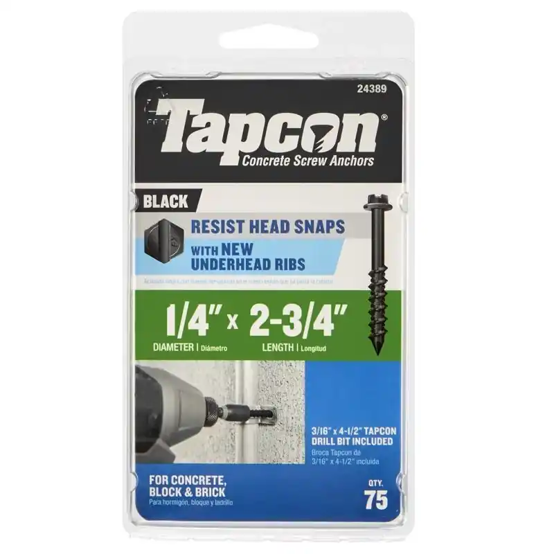 1/4 In. X 2-3/4 In. L Hex Drive Hex Washer Head High/low Concrete Screws