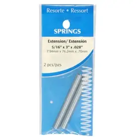 3 In. L X 5/16 In. D Extension Spring 2 Pk