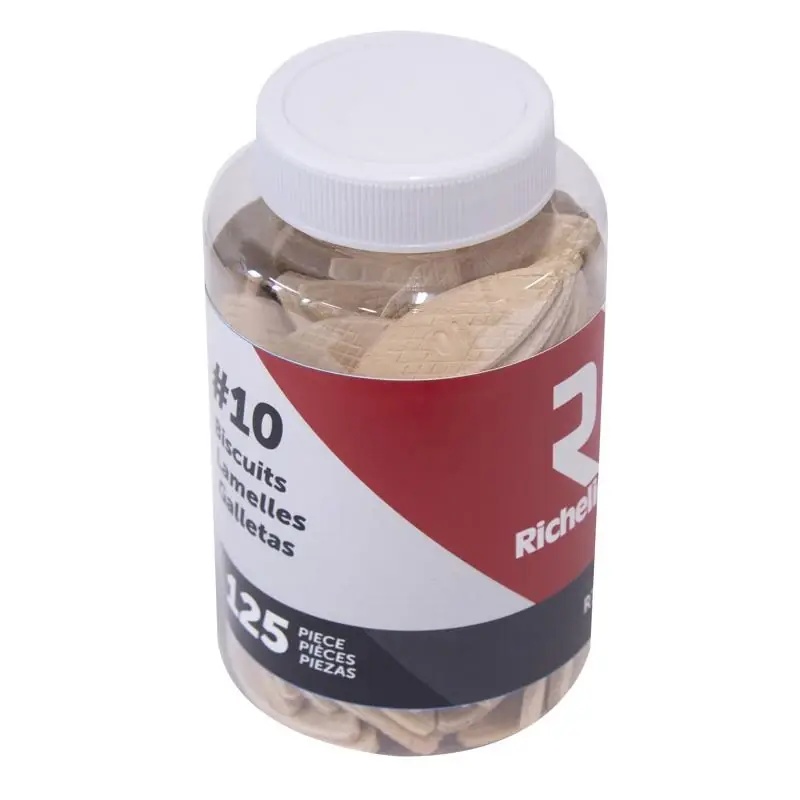 Fluted Wood Plate Joining Biscuits .76 In. D X 2 In. L 125 Pk Natural