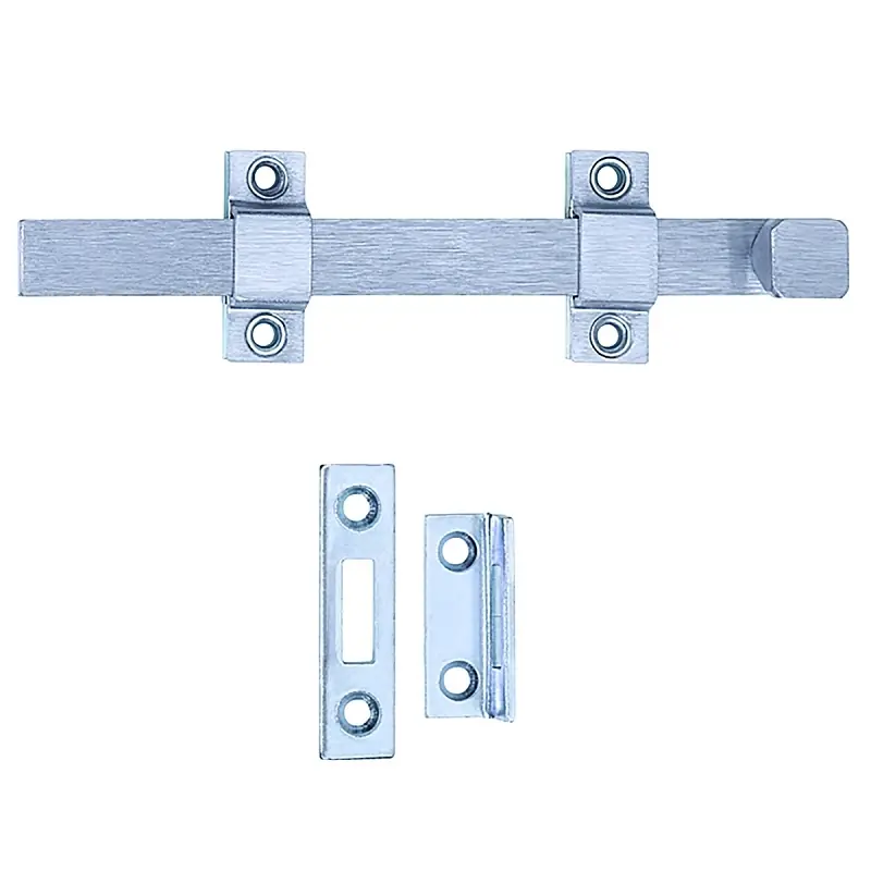 26d Strap Bolt, Satin Chrome, 8-in.