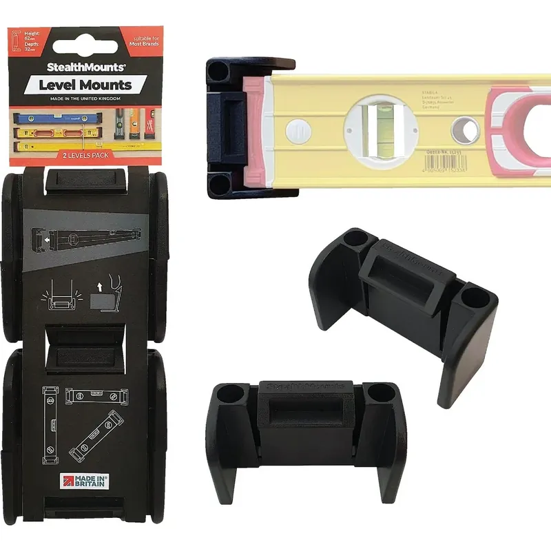 Black Abs Level Mount Holder 2 Pk