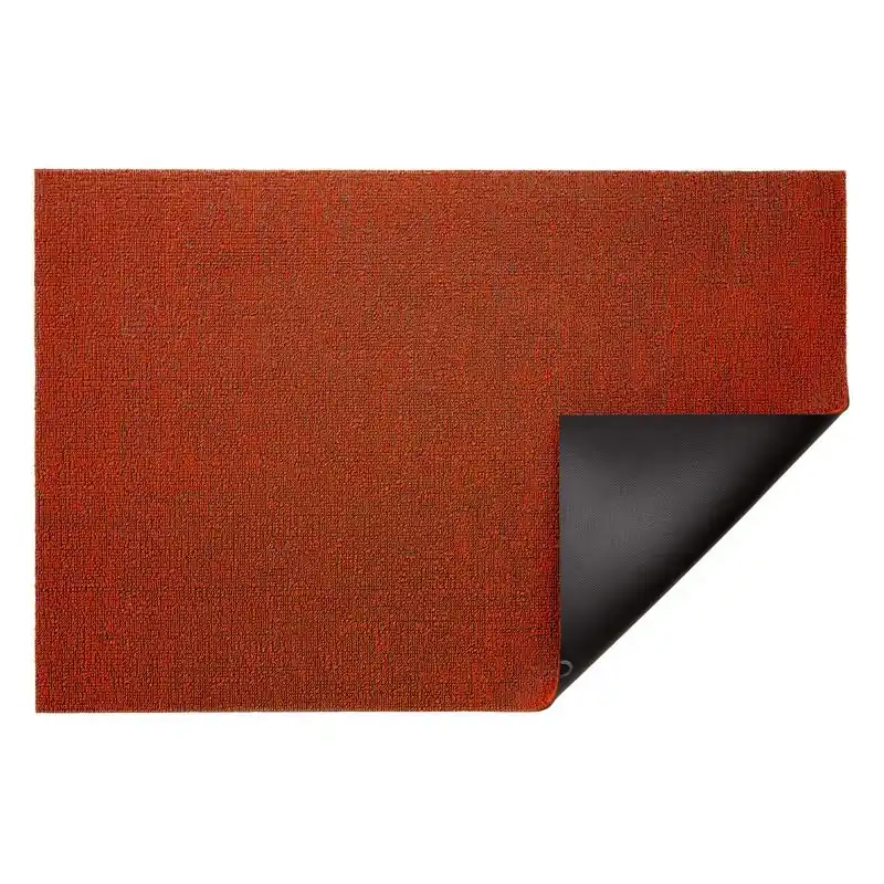 18 In. X 28 In. Orange Solid Vinyl Door Mat, Indoor/outdoor