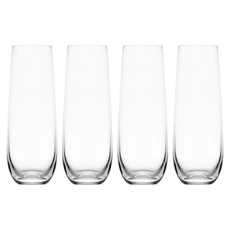 Mikasa Lana Flute Glass 9.5 Oz Clear, Set Of 4