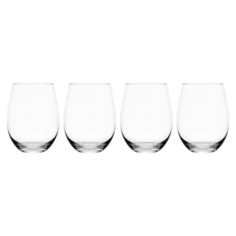 Mikasa Lana 18 Oz Clear Glass Stemless Wine Glass Set Of 4