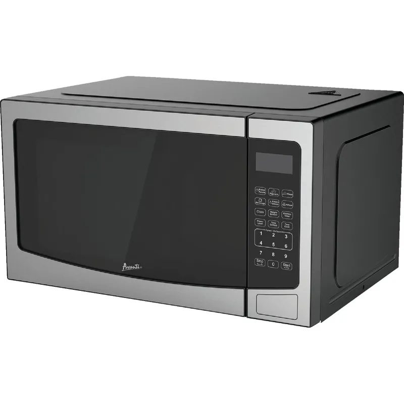 1.1 Cubic Feet 1000 Watt Black Stainless Steel Countertop Microwave Oven