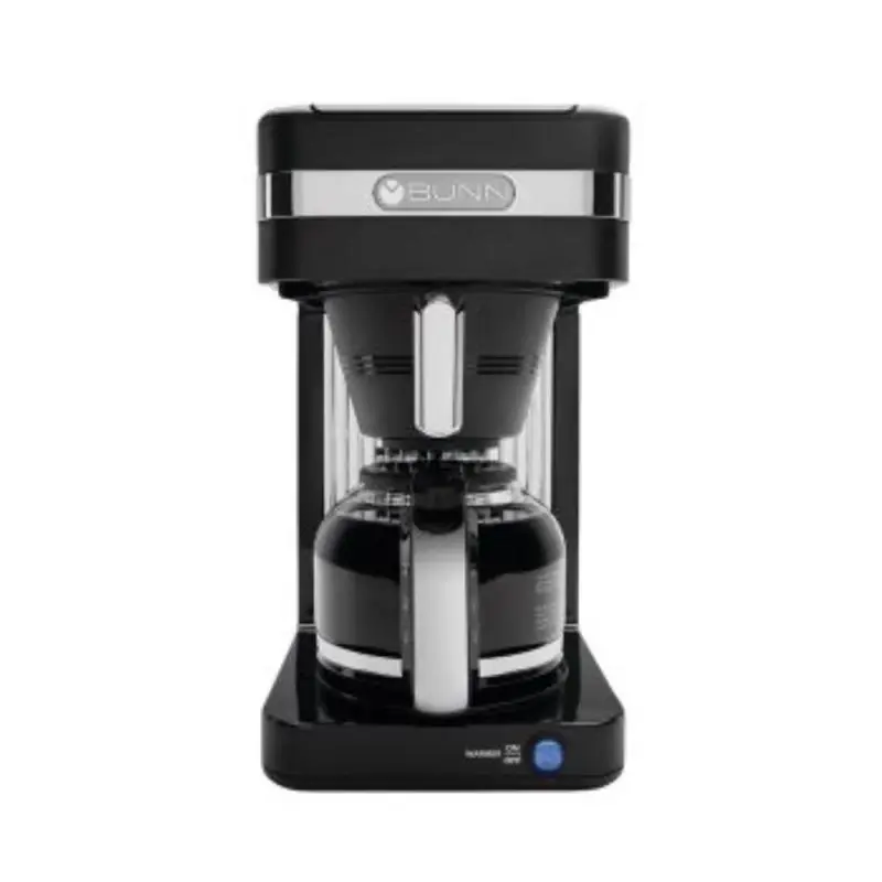 10 Cups Black And Silver Coffee Maker With Paper Filter