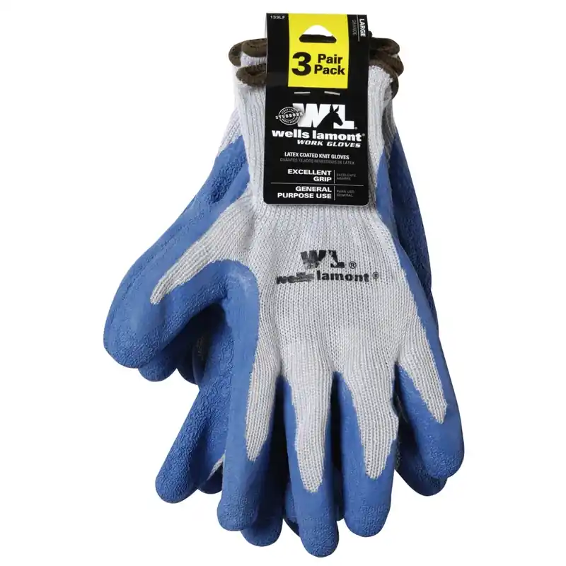 Men‘s General Purpose Work Gloves Blue/gray L 3 Pk