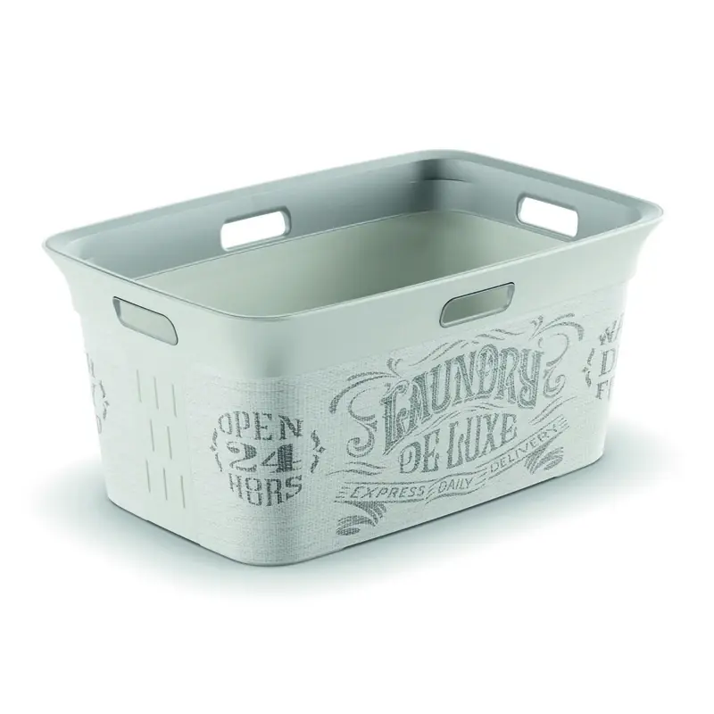 Gray Plastic Laundry Basket