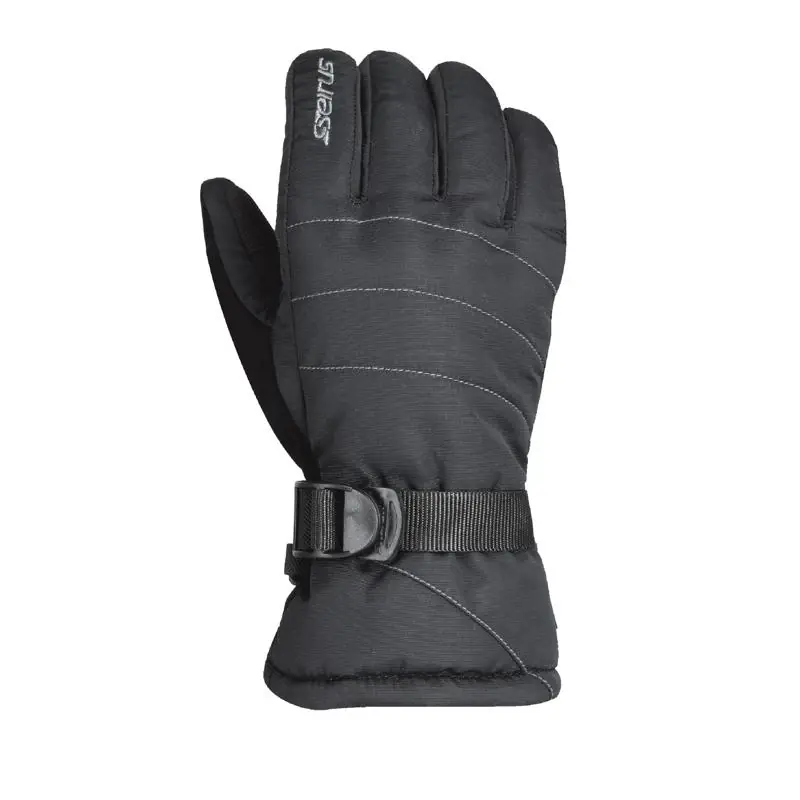 Juniors Insulated Black Fabric Cold Weather Gloves
