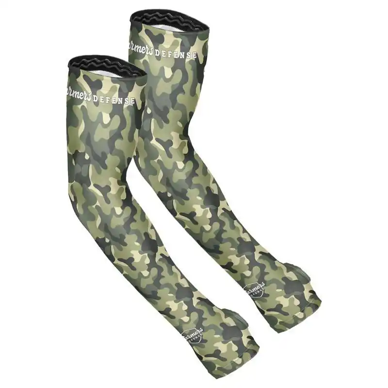 L/xl Brush Camo Green Protection Sleeves Polyester Spandex