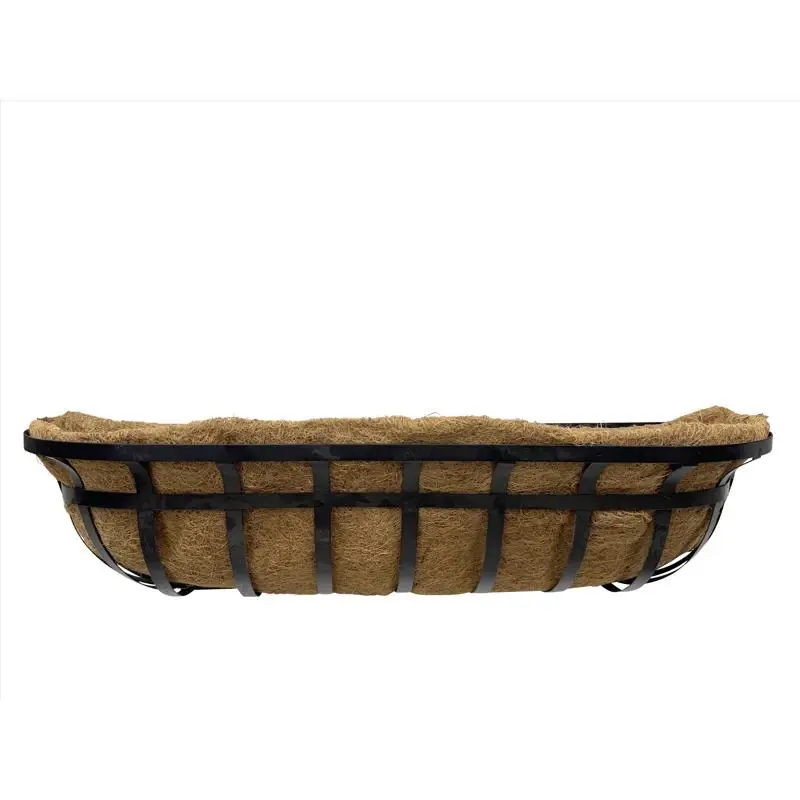 30 Inch Wide Steel Deck Planter Black With Liner