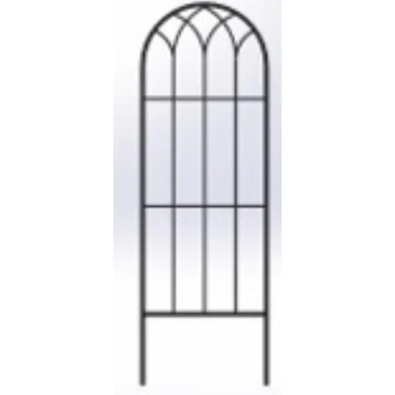 24 Inch Black Steel Trellis For Indoor And Outdoor Use