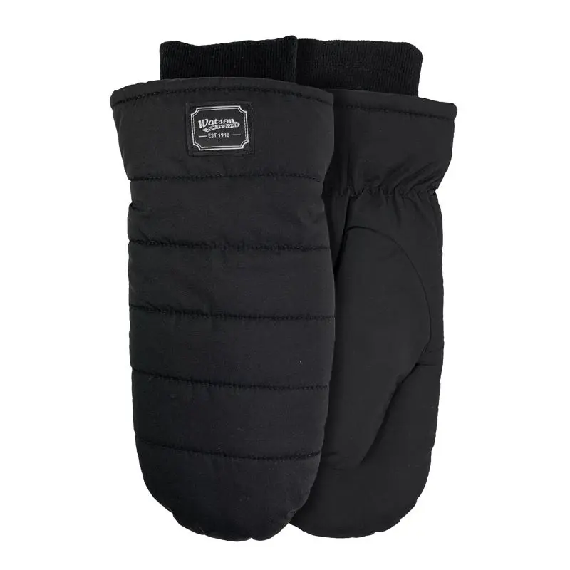 Medium Taslon Puffer Mitt Black Cold Weather Unisex Gloves