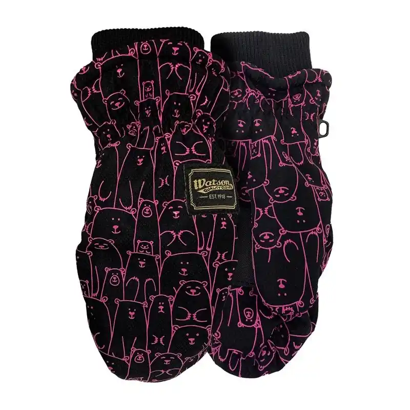 Xs Nylon Lil Bear Mitts Pink Kids Cold Weather Gloves