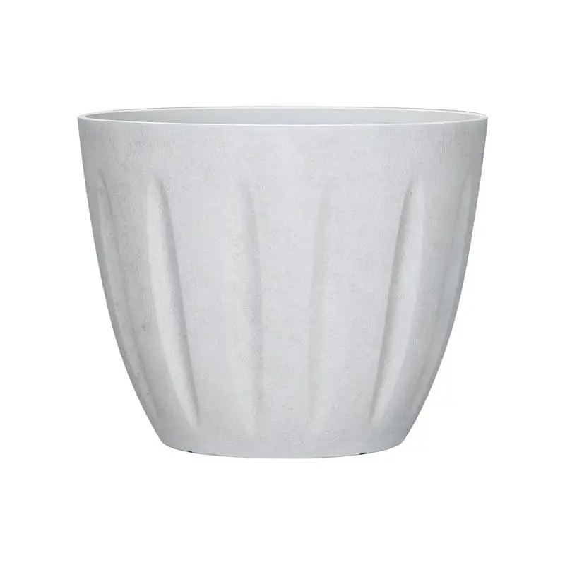 9.6 In. H X 12 In. W Polyresin Spritzer Planter White