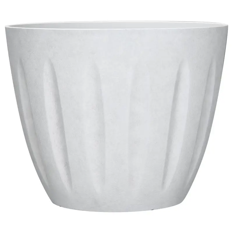 12.8 In. H X 16 In. W Polyresin Spritzer Planter White