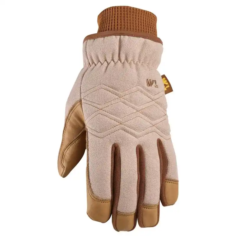 Hydrahyde Women‘s Canvas Work Gloves Brown Medium 1 Pair