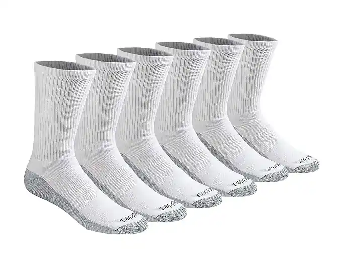 Dri-tech Men‘s 6-12 Crew Socks White