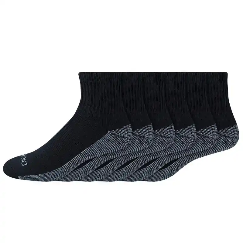 Dri-tech Men‘s 6-12 Quarter Sock Black