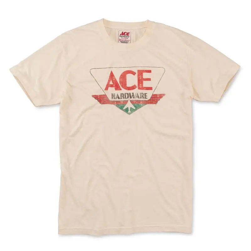 Xxl Men‘s Cream Cotton Crew Neck Tee Shirt