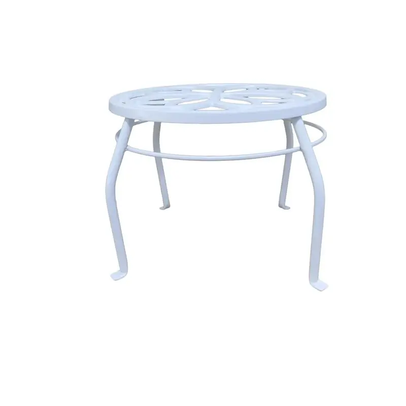 9 Inch White Cast Iron Plant Stand For Indoor And Outdoor Use