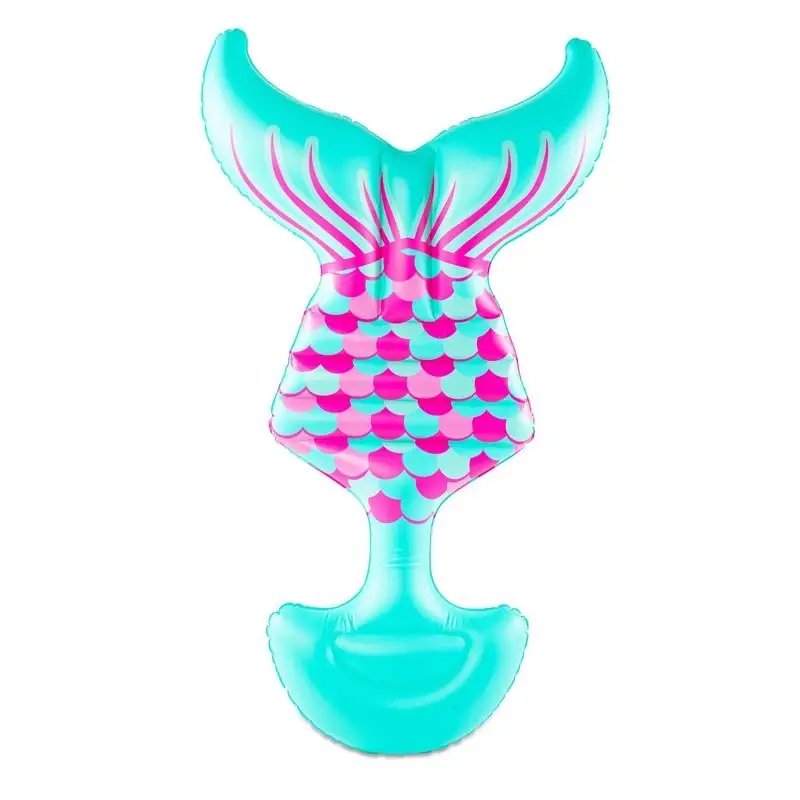 Blue/pink Pvc Vinyl Inflatable Mermaid Tail Saddle Seat Pool Float