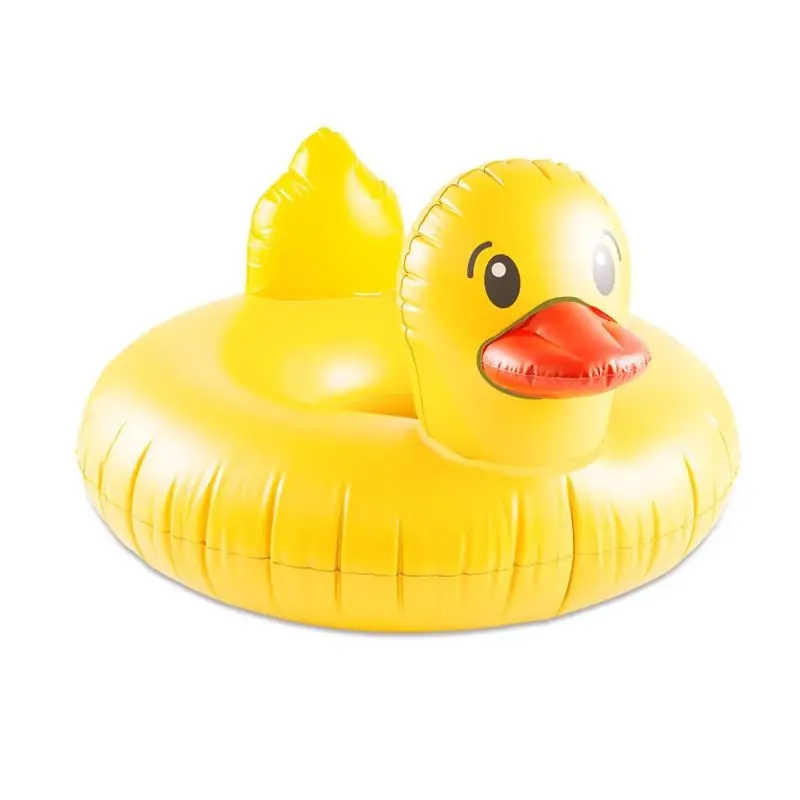Yellow Pvc Vinyl Inflatable Duck Pool Float For Kids