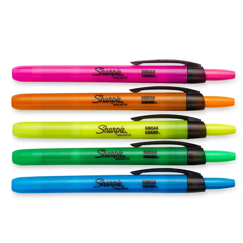 Assorted Retractable Pen 5 Pk