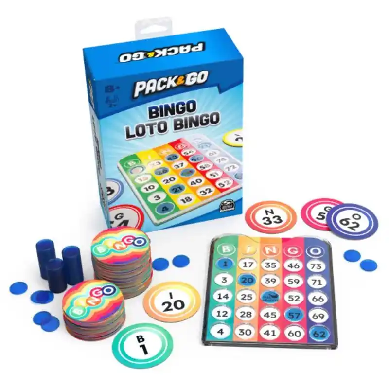 Pack & Go Loto Bingo Game Multicolored 249 Pc