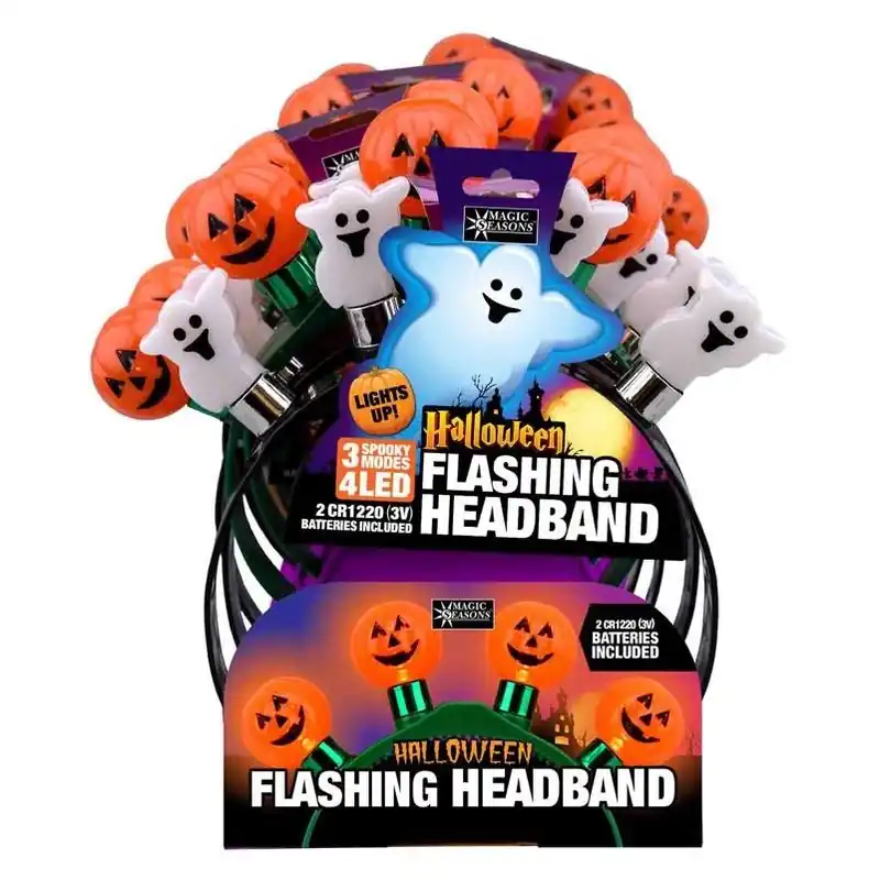 Halloween Flashing Headband – Assorted Colors (1 pack)